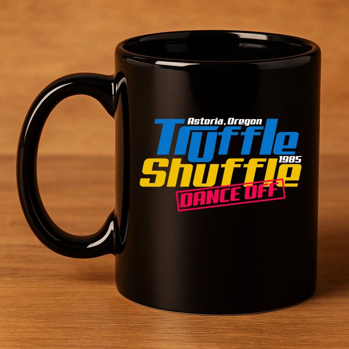 Truffle Shuffle Dance Off 1985 11oz C Handle Ceramic Mug