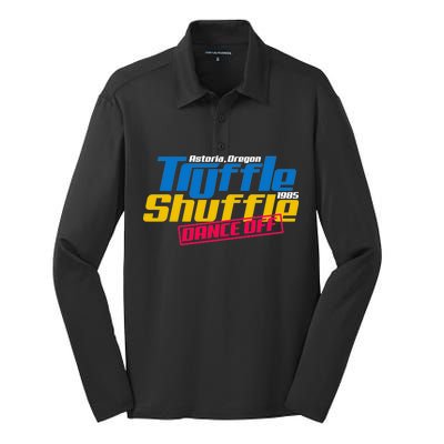 Truffle Shuffle Dance Off 1985 Silk Touch Performance Long Sleeve Polo