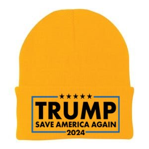 Trumo Save America Again 2024 Election Logo Knit Cap Winter Beanie