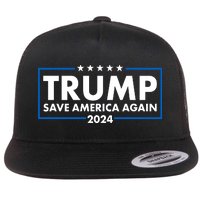 Trumo Save America Again 2024 Election Logo Flat Bill Trucker Hat