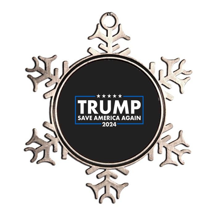 Trumo Save America Again 2024 Election Logo Metallic Star Ornament