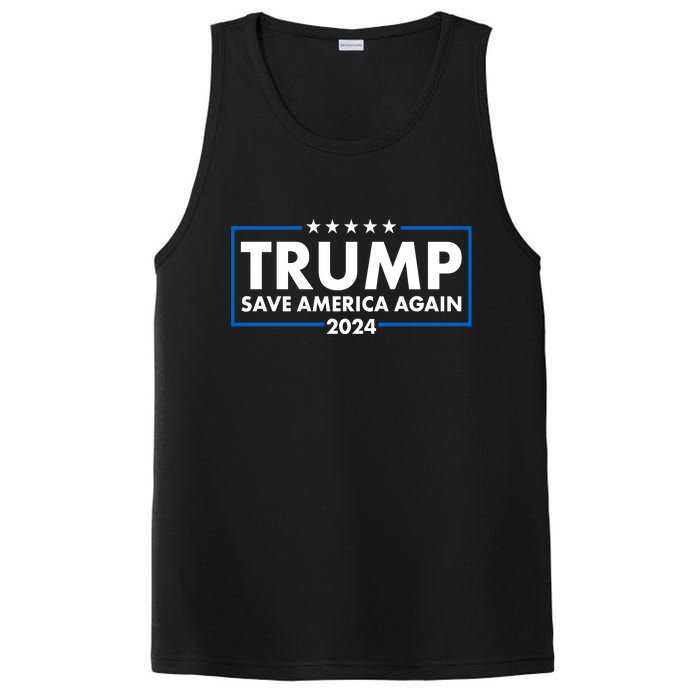 Trumo Save America Again 2024 Election Logo PosiCharge Competitor Tank