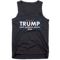 Trumo Save America Again 2024 Election Logo Tank Top