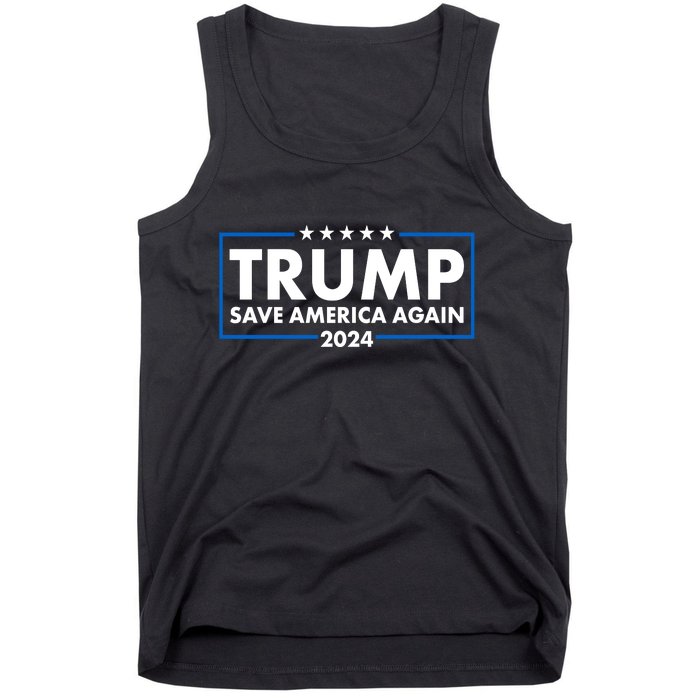 Trumo Save America Again 2024 Election Logo Tank Top