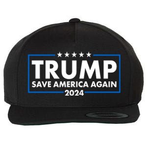 Trumo Save America Again 2024 Election Logo Wool Snapback Cap