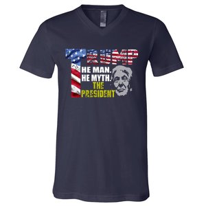 Trump - The Man The Myth The President V-Neck T-Shirt