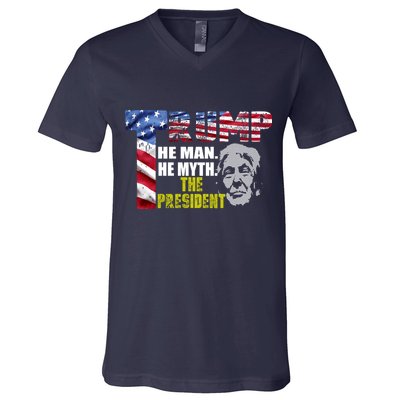 Trump - The Man The Myth The President V-Neck T-Shirt