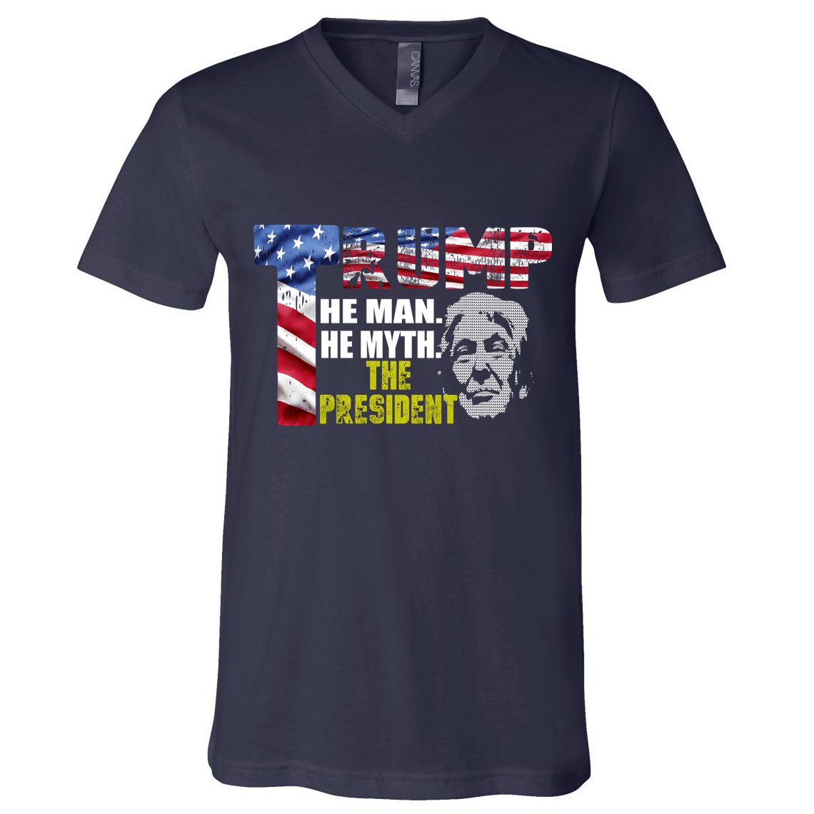 Trump - The Man The Myth The President V-Neck T-Shirt