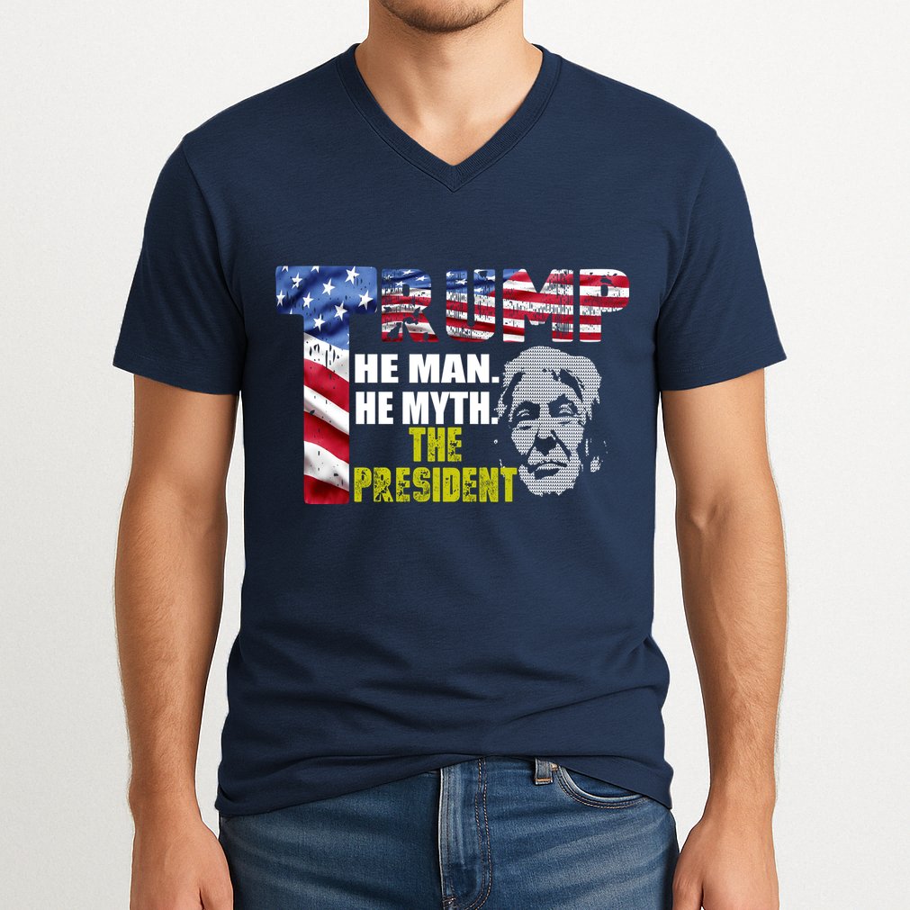 Trump - The Man The Myth The President V-Neck T-Shirt