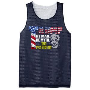 Trump - The Man The Myth The President Mesh Reversible Basketball Jersey Tank