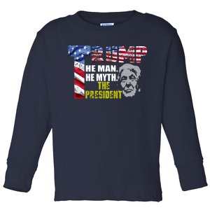 Trump - The Man The Myth The President Toddler Long Sleeve Shirt