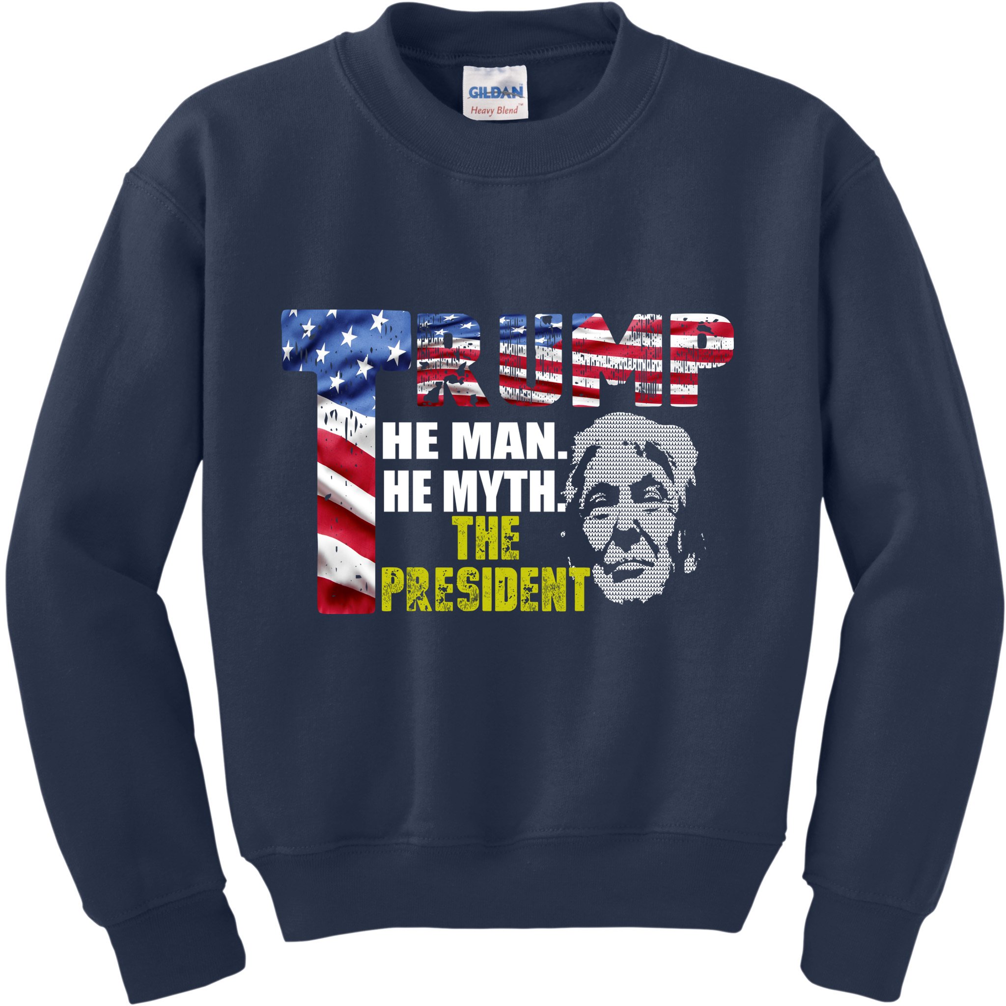 Trump - The Man The Myth The President Kids Sweatshirt