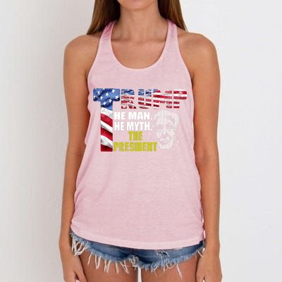 Trump - The Man The Myth The President Women's Knotted Racerback Tank