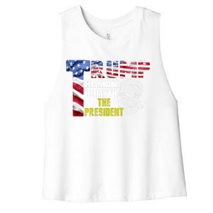 Trump - The Man The Myth The President Women's Racerback Cropped Tank