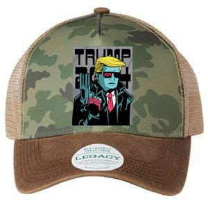 Trump 2024 Comic Legacy Tie Dye Trucker Hat