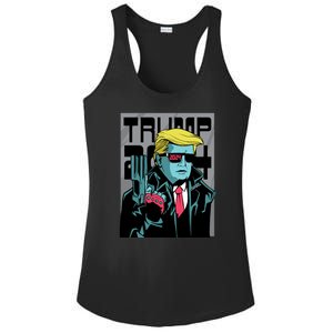 Trump 2024 Comic Ladies PosiCharge Competitor Racerback Tank