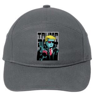 Trump 2024 Comic 7-Panel Snapback Hat