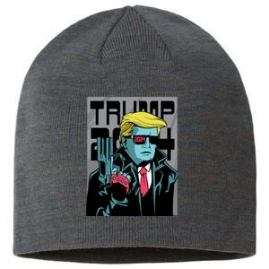 Trump 2024 Comic Sustainable Beanie