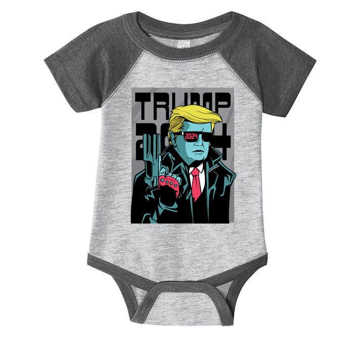 Trump 2024 Comic Infant Baby Jersey Bodysuit