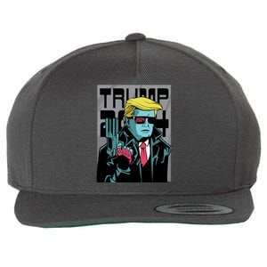 Trump 2024 Comic Wool Snapback Cap