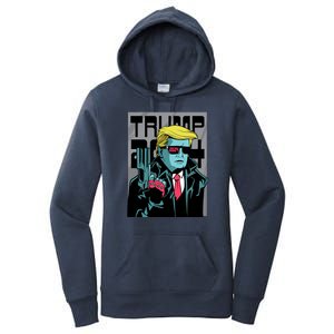 Trump 2024 Comic Women's Pullover Hoodie