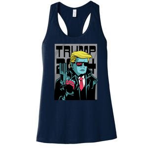 Trump 2024 Comic Women's Racerback Tank