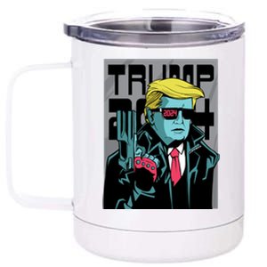 Trump 2024 Comic 12 oz Stainless Steel Tumbler Cup