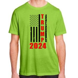 Trump 2024 Election Distressed US Flag Adult ChromaSoft Performance T-Shirt