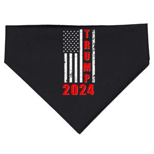 Trump 2024 Election Distressed US Flag USA-Made Doggie Bandana