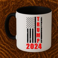 Trump 2024 Election Distressed US Flag Mug