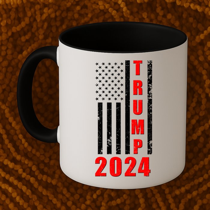 Trump 2024 Election Distressed US Flag Mug