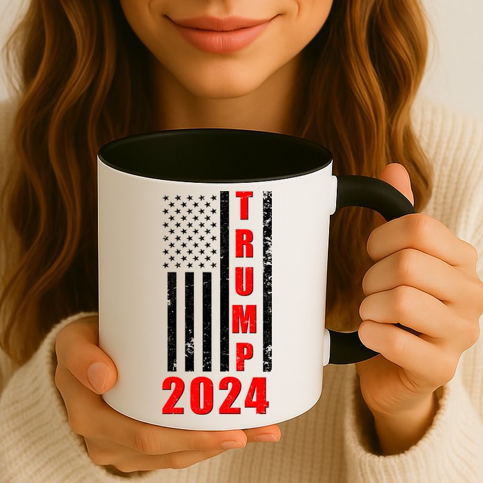 Trump 2024 Election Distressed US Flag Mug
