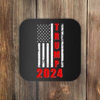 Trump 2024 Election Distressed US Flag Coaster