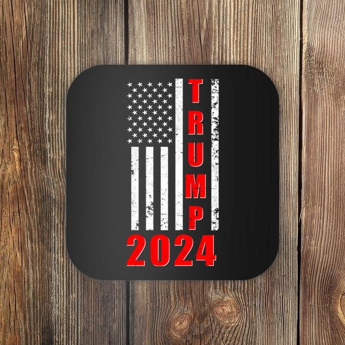 Trump 2024 Election Distressed US Flag Coaster