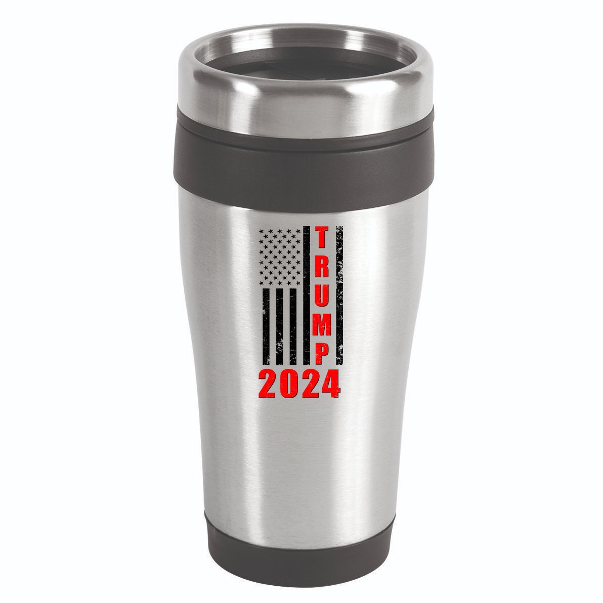Trump 2024 Election Distressed US Flag 16oz Travel Tumbler