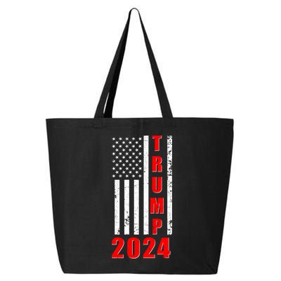 Trump 2024 Election Distressed US Flag 25L Jumbo Tote