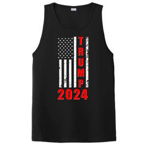 Trump 2024 Election Distressed US Flag PosiCharge Competitor Tank