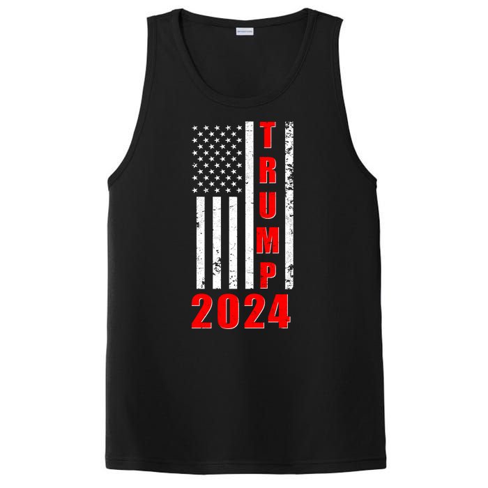 Trump 2024 Election Distressed US Flag PosiCharge Competitor Tank