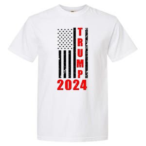 Trump 2024 Election Distressed US Flag Garment-Dyed Heavyweight T-Shirt