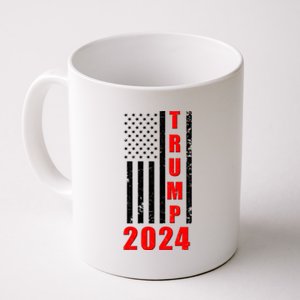 Trump 2024 Election Distressed US Flag Coffee Mug