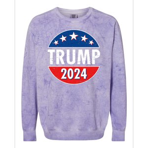 Trump 2024 Election Emblem Colorblast Crewneck Sweatshirt