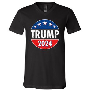 Trump 2024 Election Emblem V-Neck T-Shirt