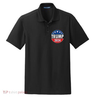 Trump 2024 Election Emblem Dry Zone Grid Polo
