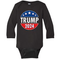 Trump 2024 Election Emblem Baby Long Sleeve Bodysuit