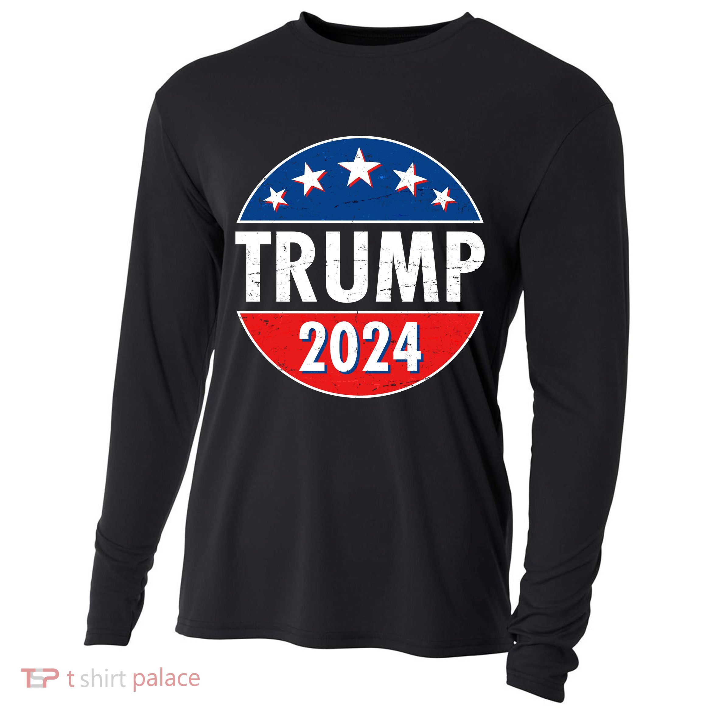 Trump 2024 Election Emblem Cooling Performance Long Sleeve Crew