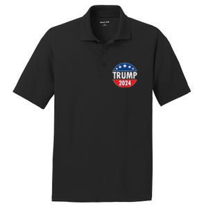 Trump 2024 Election Emblem PosiCharge RacerMesh Polo