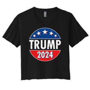 Trump 2024 Election Emblem Women's Crop Top Tee