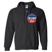 Trump 2024 Election Emblem Full Zip Hoodie