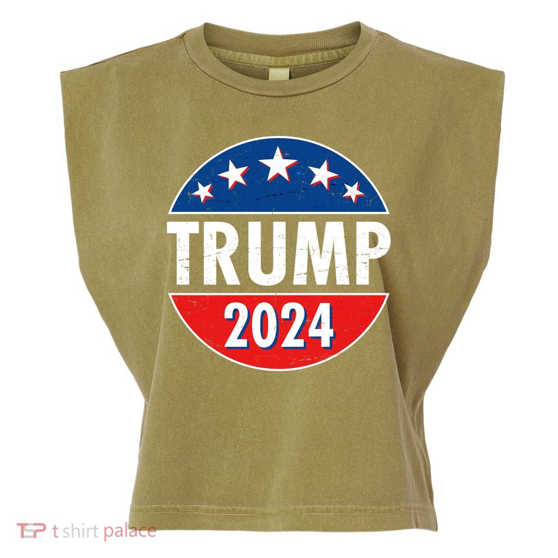 Trump 2024 Election Emblem Garment-Dyed Women's Muscle Tee