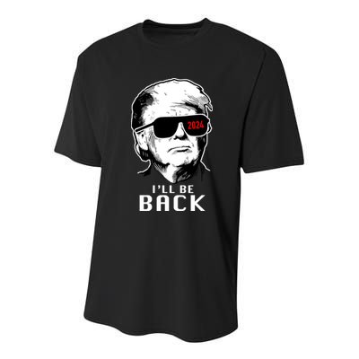Trump 2024 I'll Be Back Youth Performance Sprint T-Shirt